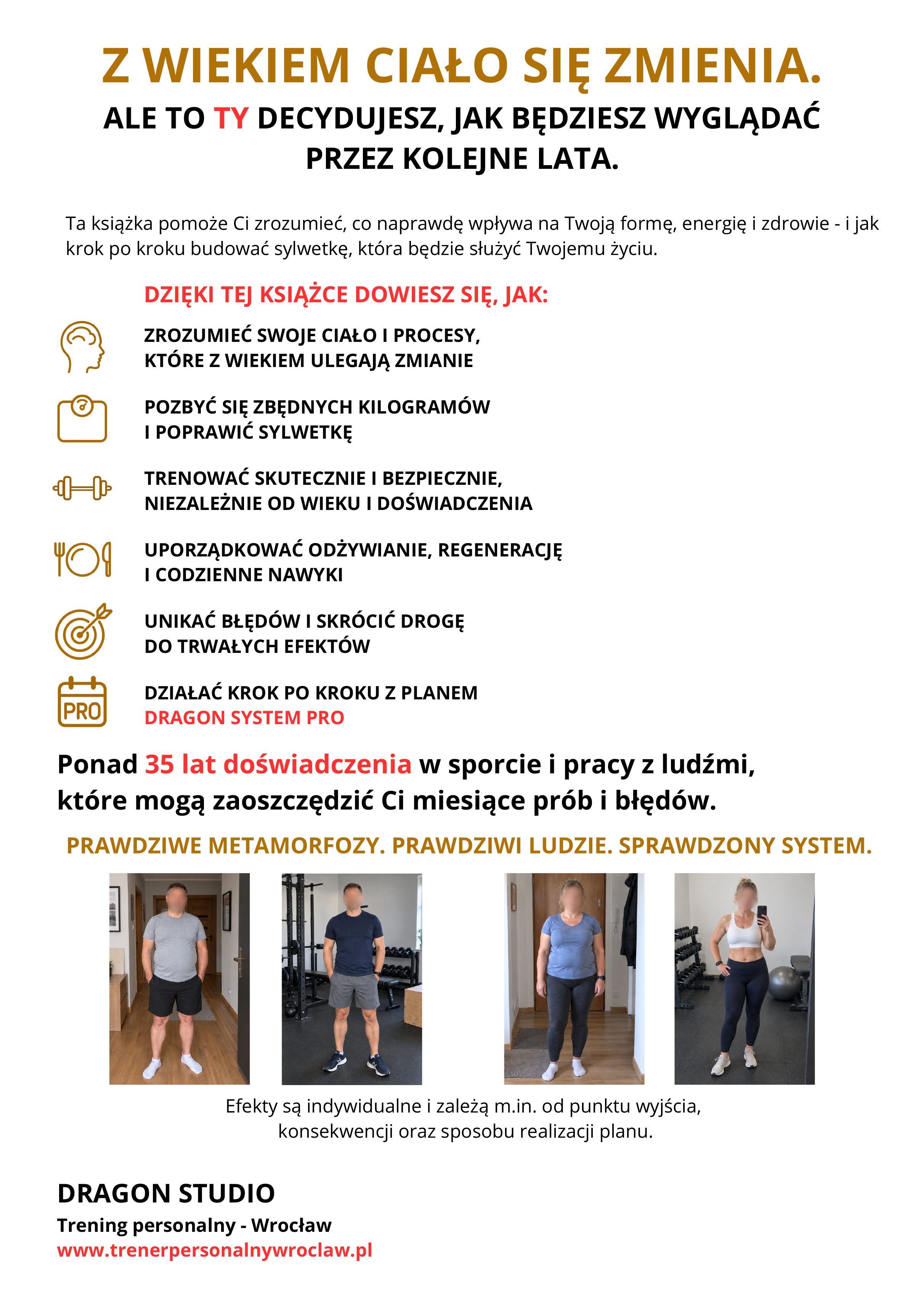 Tył okładki książki Forma ponad czasem — informacje o książce i przykłady przemian