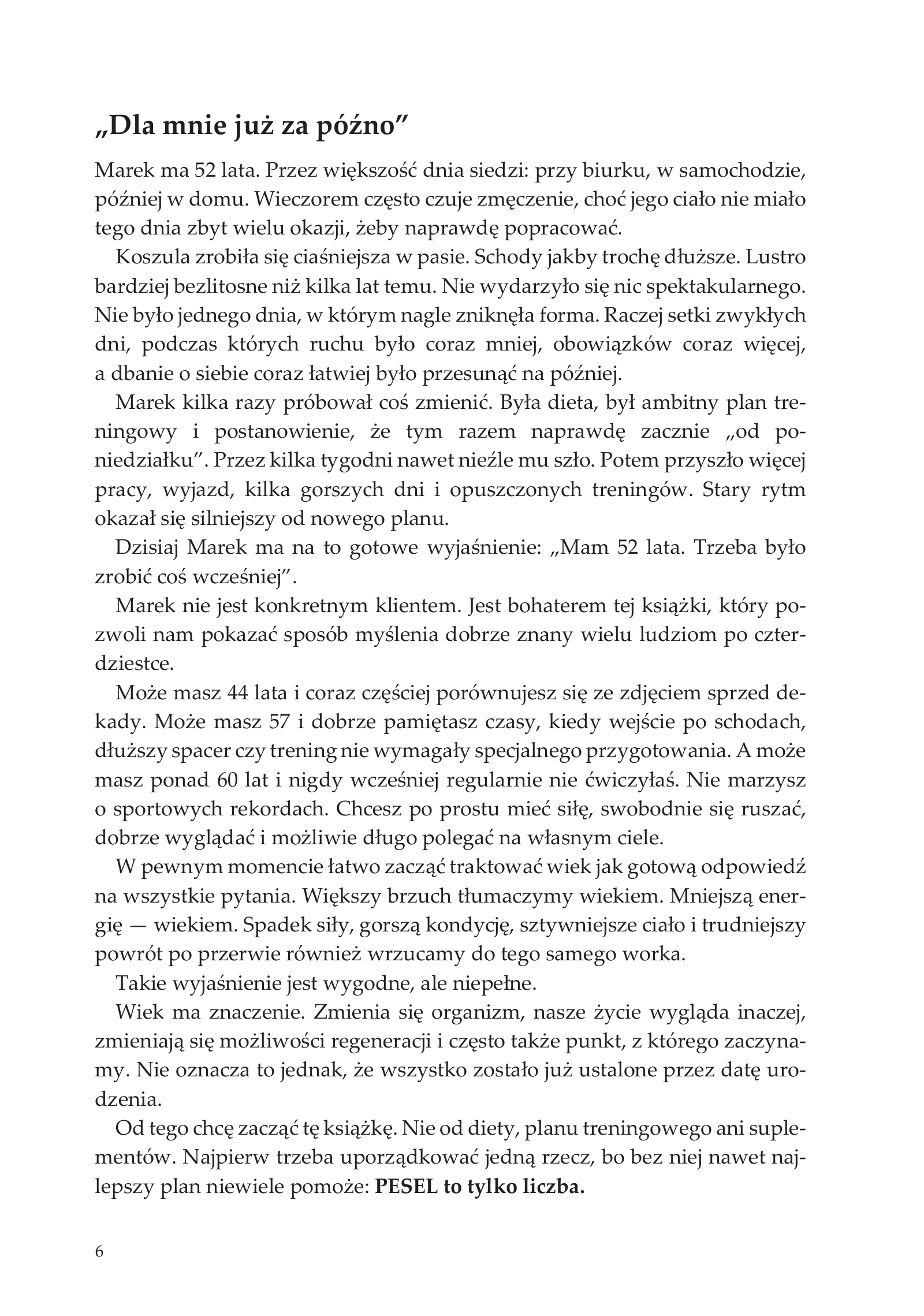 Pierwszy rozdział PESEL to tylko liczba — tylko pierwsza strona tekstu